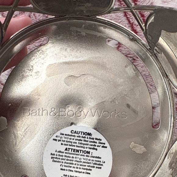 Bath & Body Works Silver Candle Holder with Iridescent Gems - Picture 2 of 3